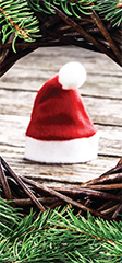 Double DL Christmas Card Design - Santa Hat